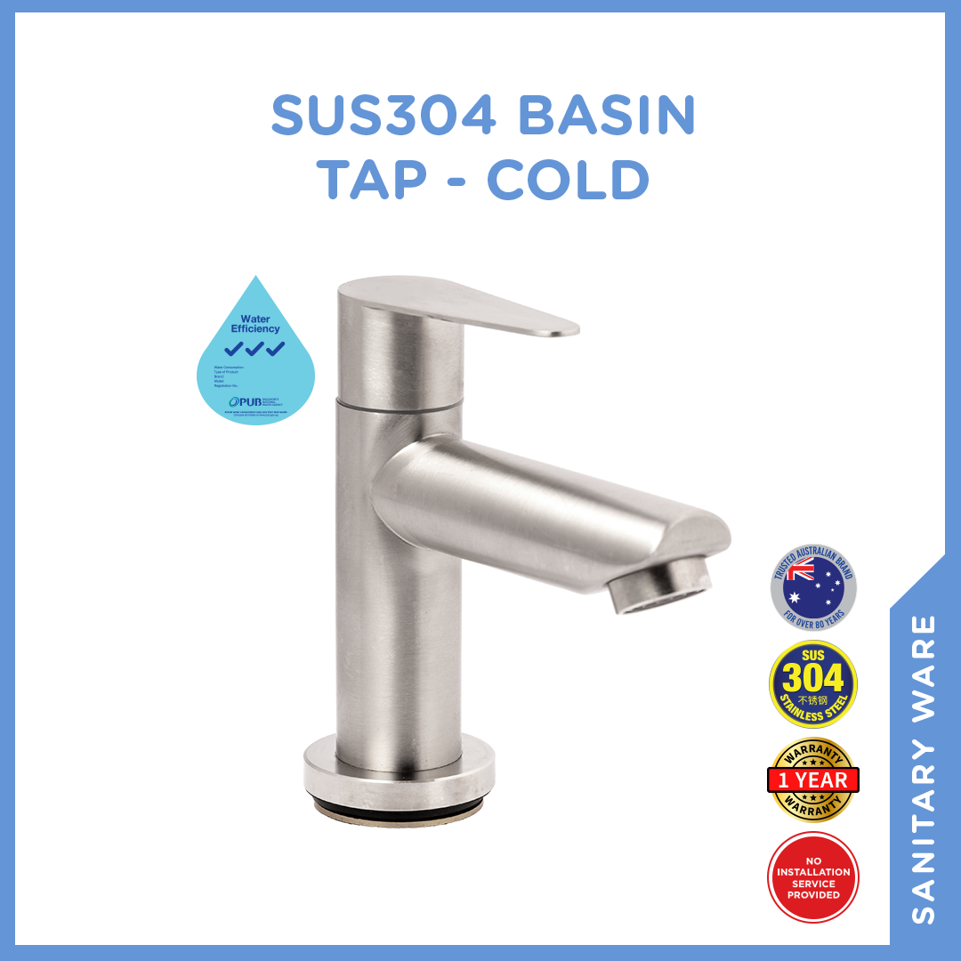 Buy SUS304 Basin Tap Cold Online at Selleys Singapore