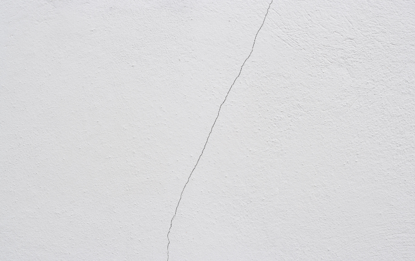 Wall with a minor slanted crack