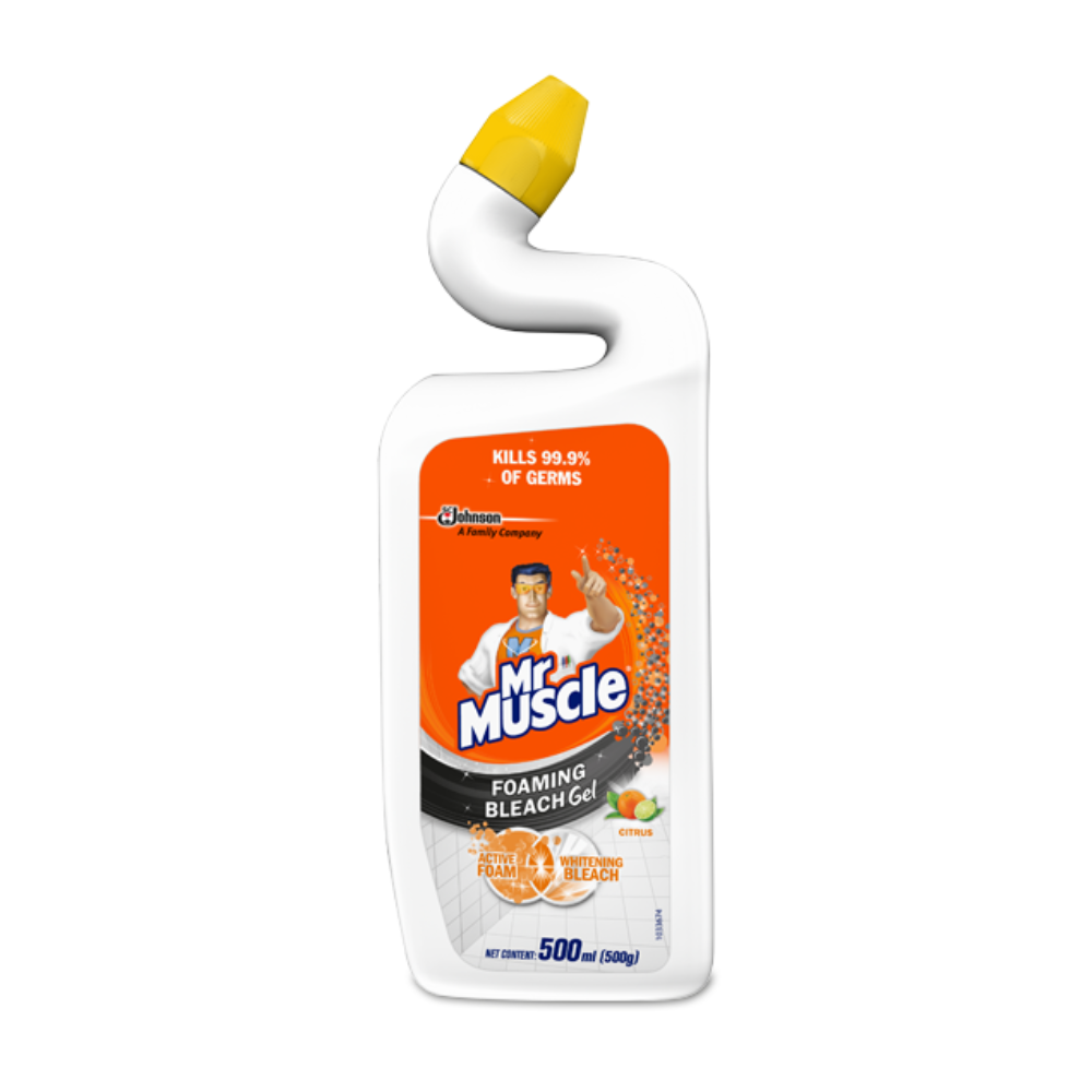 Mr Muscle Toilet Cleaner Foaming Bleach Gel