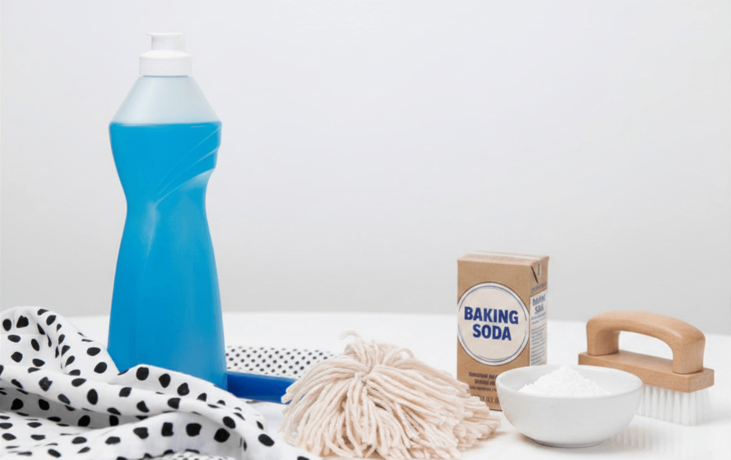 How to Remove Rust Stains From Tiles - Baking soda and dishwashing liquid