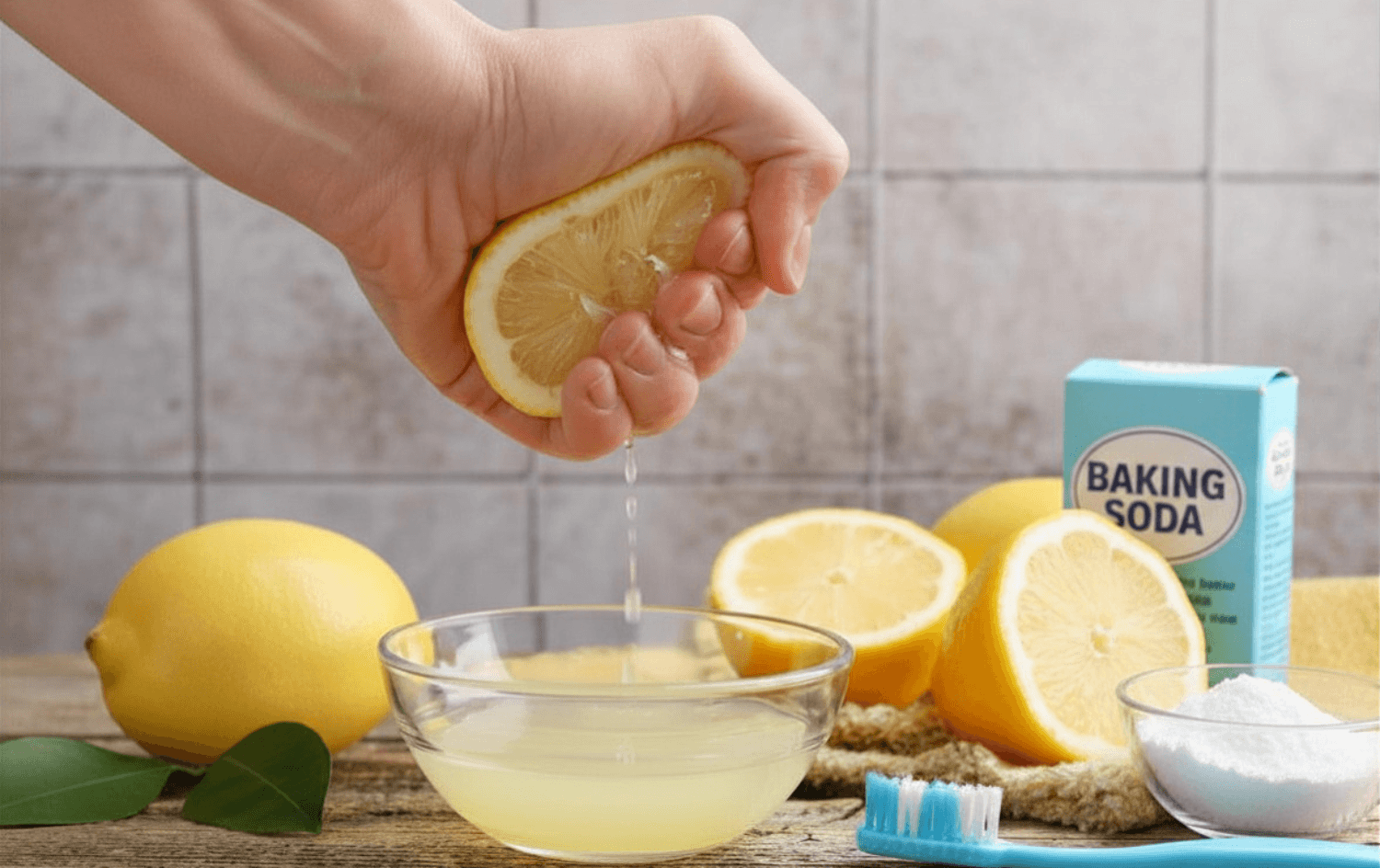 How to Remove Rust Stains From Tiles - Baking soda and dishwashing liquid
