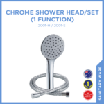 Chrome Shower Head/Set - 1 Function