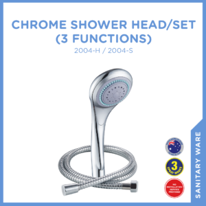 Chrome Shower Head/Set - 3 Function
